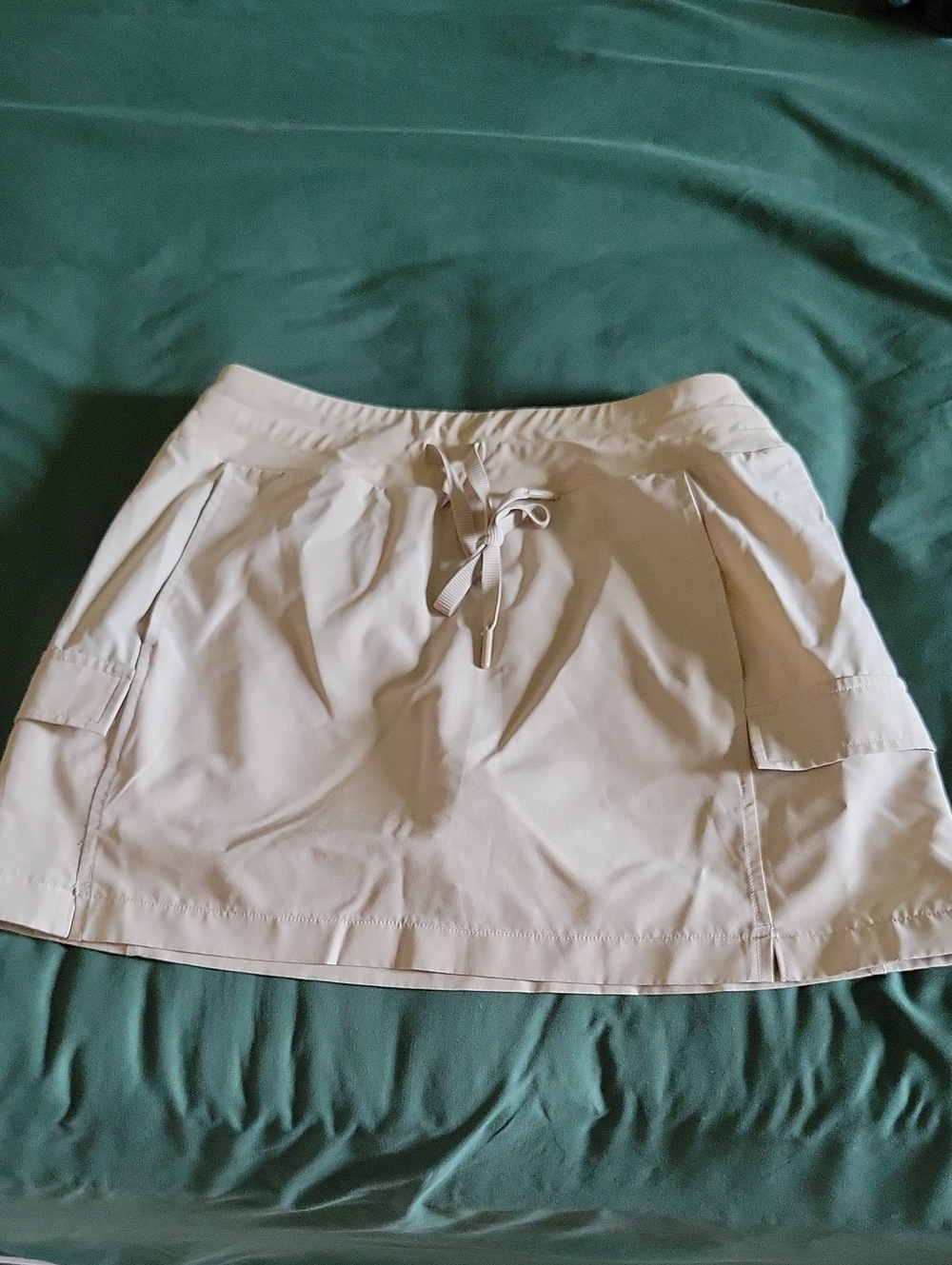 RBX Cream Drawstring Cargo Skort